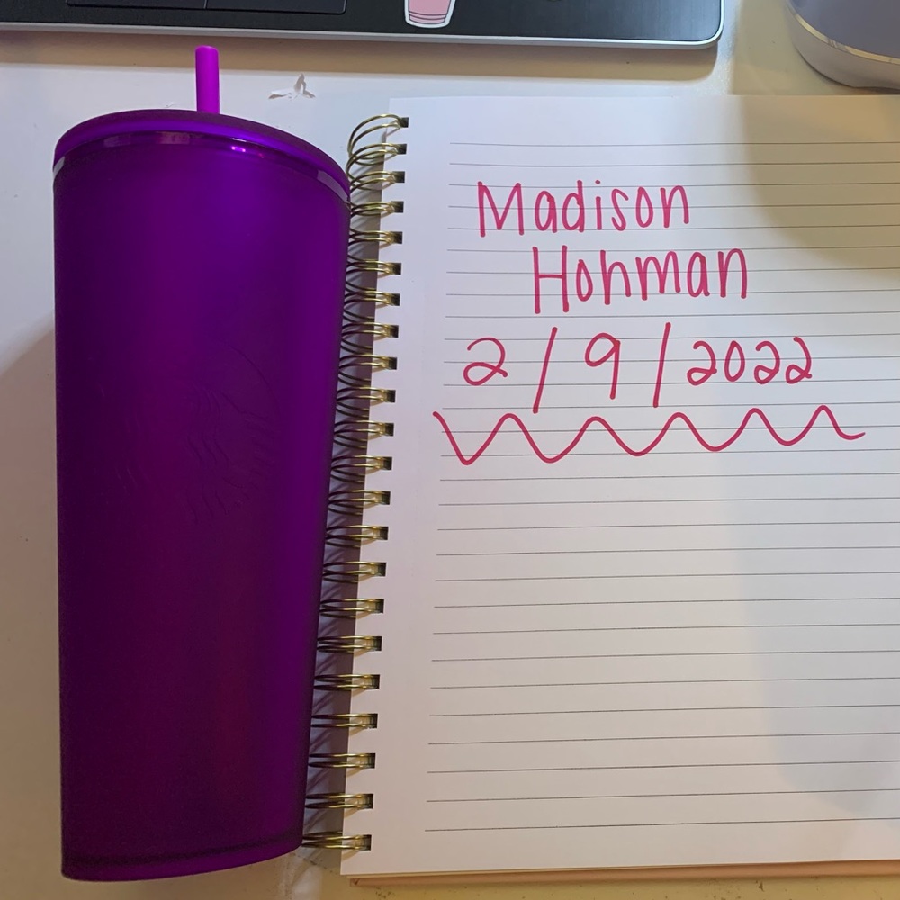 Soft touch purple Starbucks tumbler